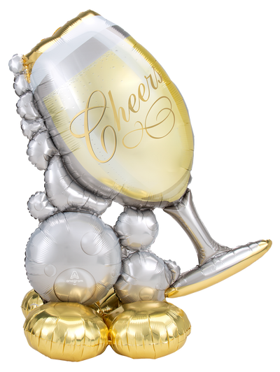 Airloonz Giant Bubbly Wine Glass Balloon Display