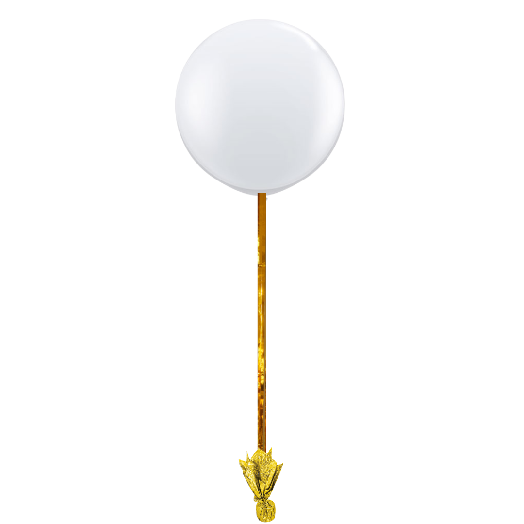 Giant Balloon with Gold Streamer