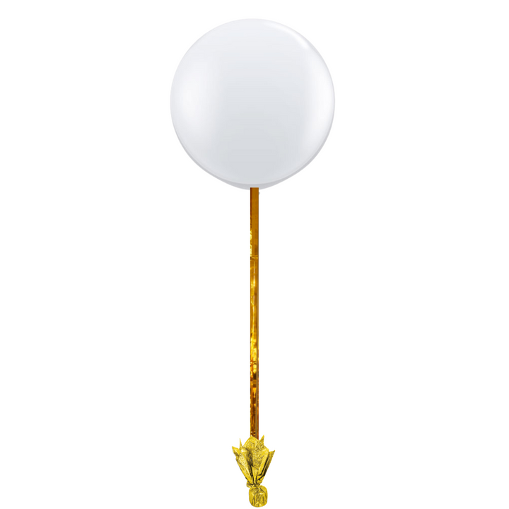 Giant Balloon with Gold Streamer