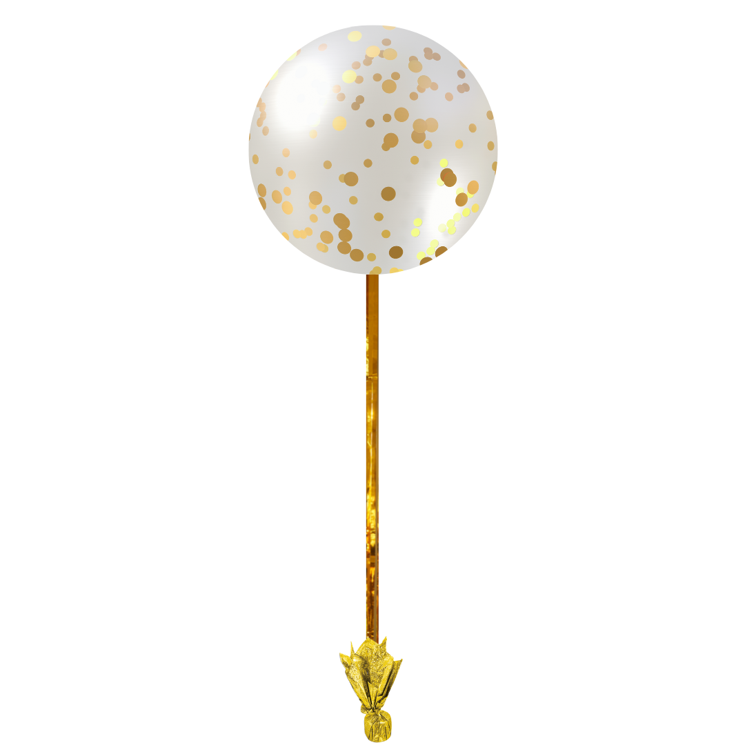 Giant Balloon with Gold Streamer