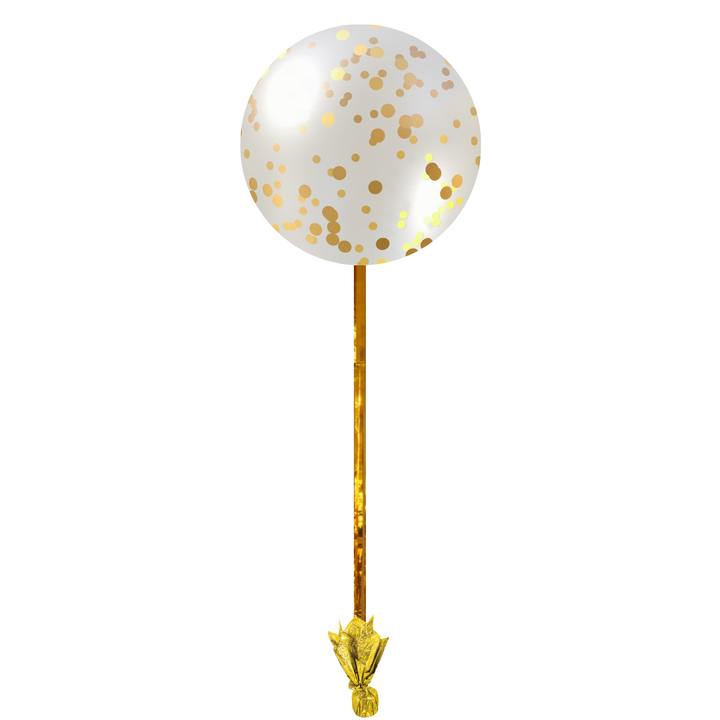Giant Balloon with Gold Streamer