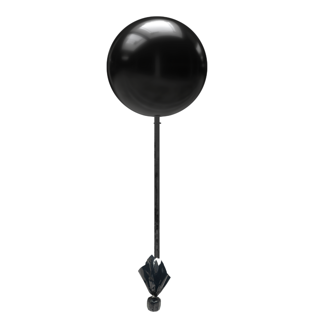 Giant Balloon with Black Streamer