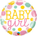 Baby Dots Pink or Blue Balloon (D)