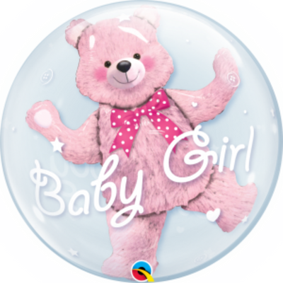Pink Teddy Bear in a Bubble Balloon