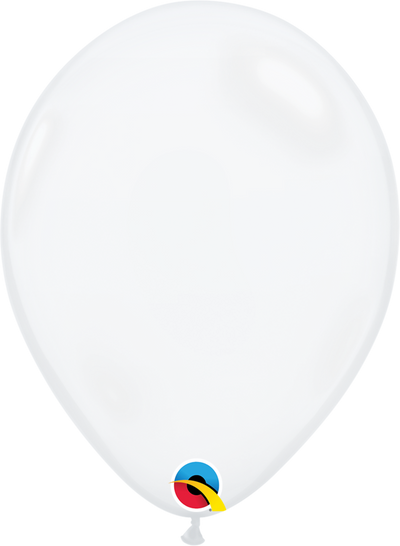product image of 11 inch latex balloon in the color diamond clear