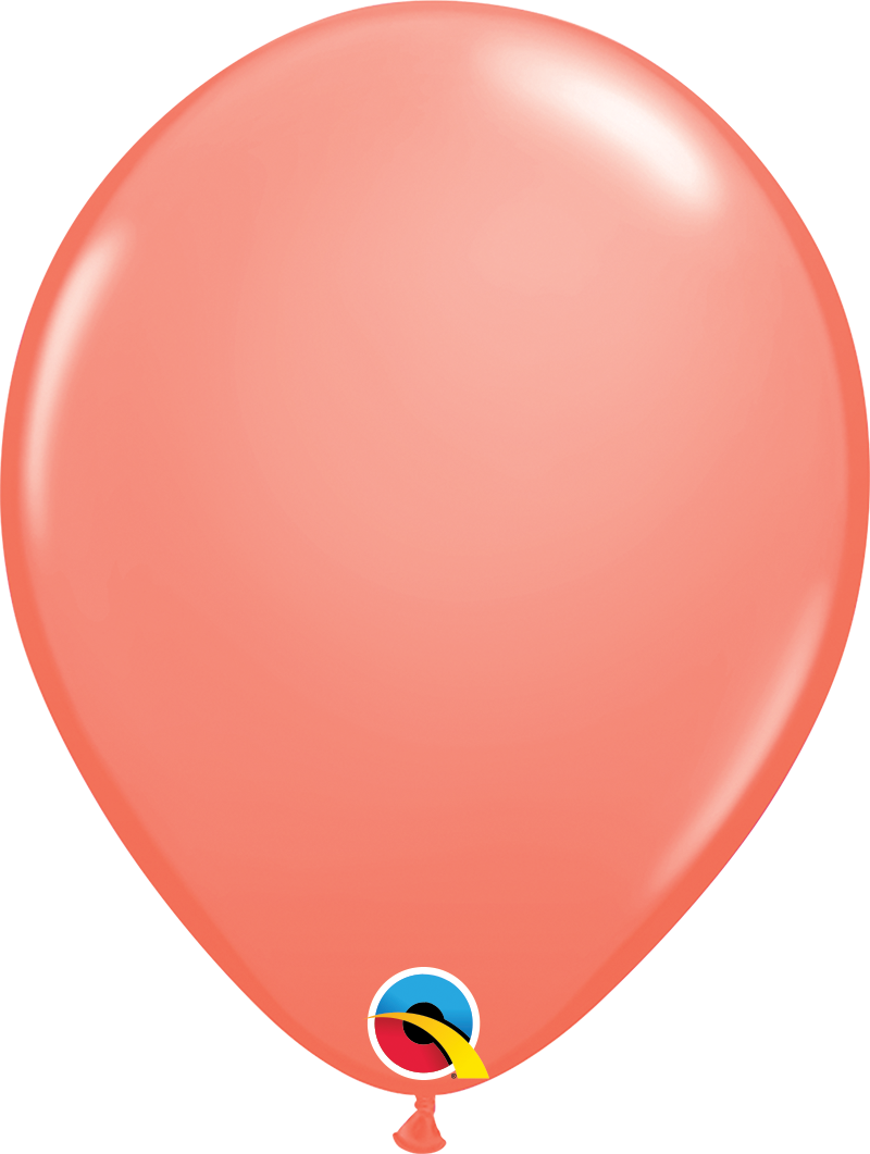 Coral Qualatex Latex Helium Balloon