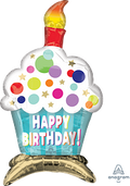 Happy Birthday Cupcake Airloonz Jr. Balloon (24 Inch)