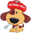 Feel Better Soon Sick Pup Balloon