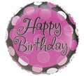 Flirty Fabulous Polka Dot Birthday 18" Foil Balloon (D)