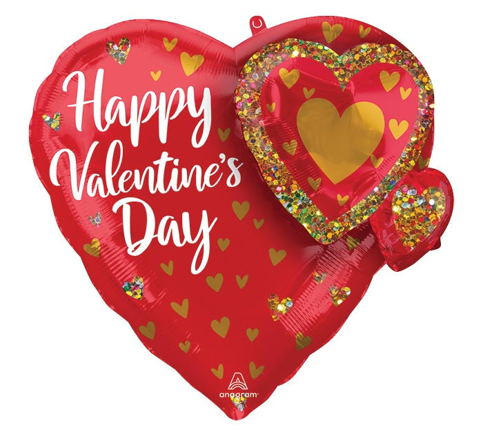 Happy Valentine's Day - Glitter Garland