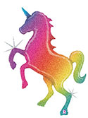 Glitter Rainbow Standing Unicorn