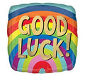 Good Luck Rainbow Stripe Balloon (18 Inch)