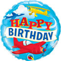 Happy Birthday Airplanes Balloon (18 Inch)