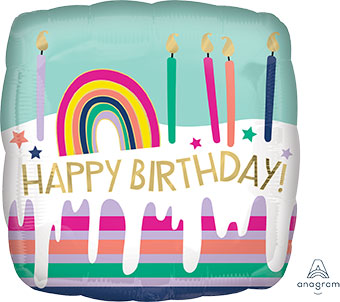 Birthday Frosted Stripe Cake