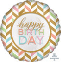 Happy Birthday Pastel Chevron