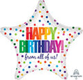 Happy Birthday From All of Us Star Balloon (19 Inch)