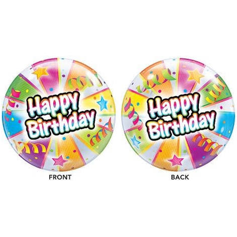 Birthday Swirls Bubble Balloon (D)