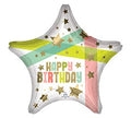 Happy Birthday Stripes and Stars Balloon (19 Inch)