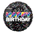 Happy Birthday Neon Streamers and Confetti 18"