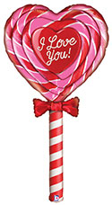 Giant I Love You Lollipop Foil Balloon (5 Foot)