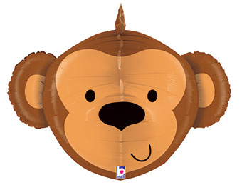 Dimensionals Large Multi Sided Monkey Shape Balloon