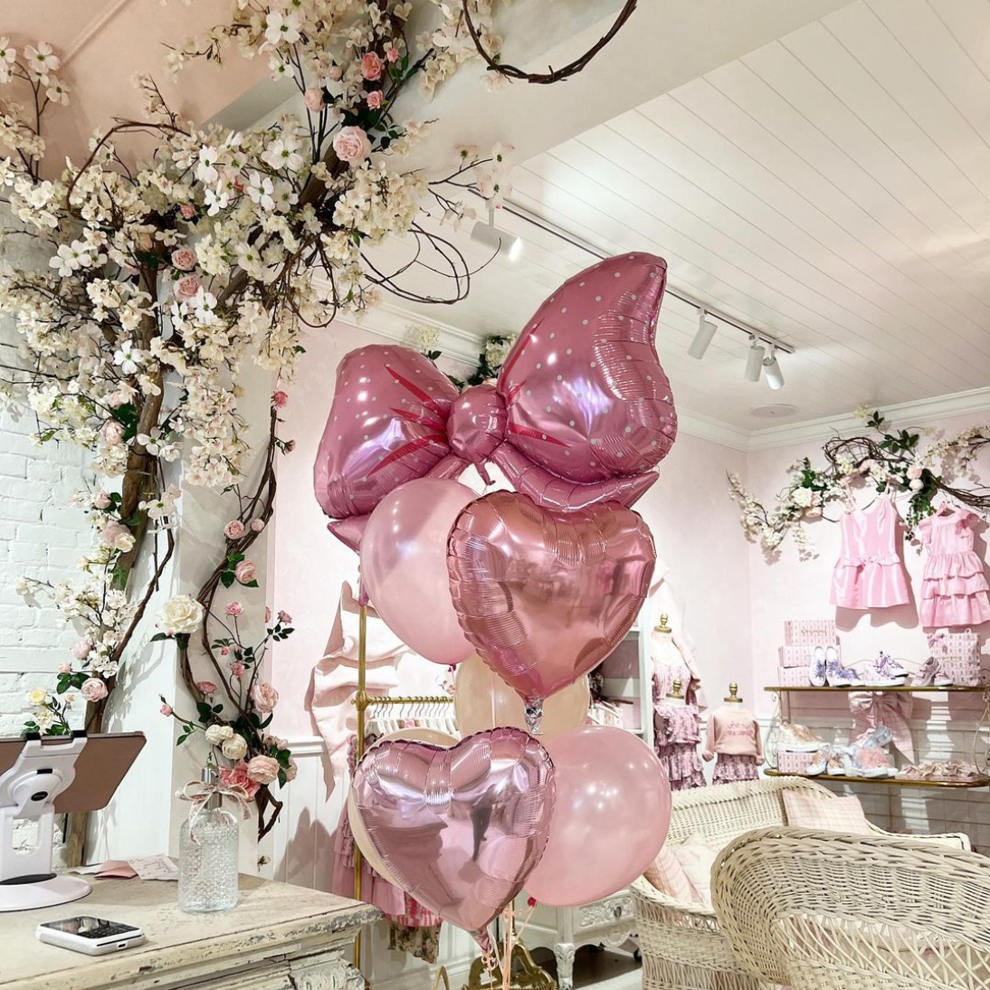 love shack fancy bow balloon bouquet