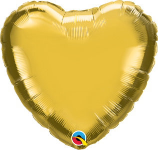 Gold Solid Jumbo Foil Heart Balloon (36 Inch)