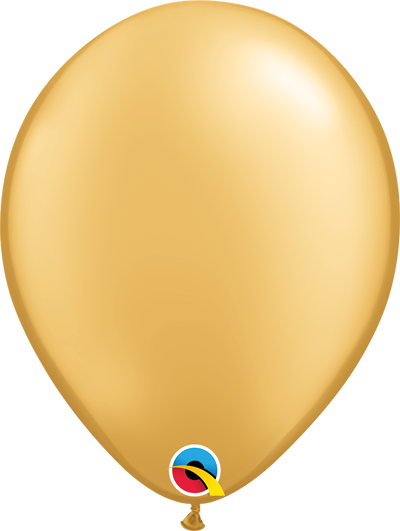 product image of 11 inch latex balloon in the color gold