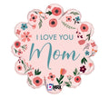 Mint I Love You Mom 18" Foil Balloon