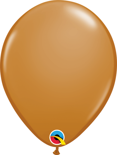 product image of 11 inch latex balloon in the color mocha brown/light brown
