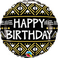 Mud Cloth Pattern Happy Birthday Balloon (18 Inch)
