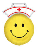 Large Nurse Smiley Face Get Well Balloon