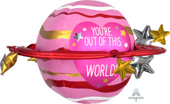 You're Out of This World 3-D Valentine Balloon (D)