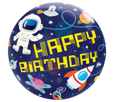Birthday Outer Space Astronaut Bubble Balloon