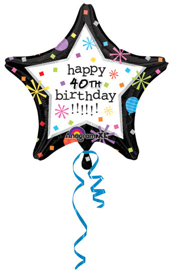 Happy Birthday Personalized Age Star Balloon (D)