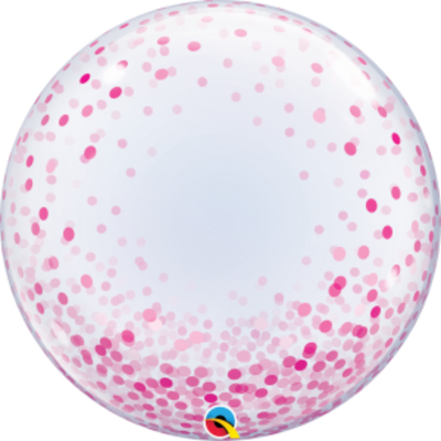 Pink Confetti Dot Bubble Confetti Balloon