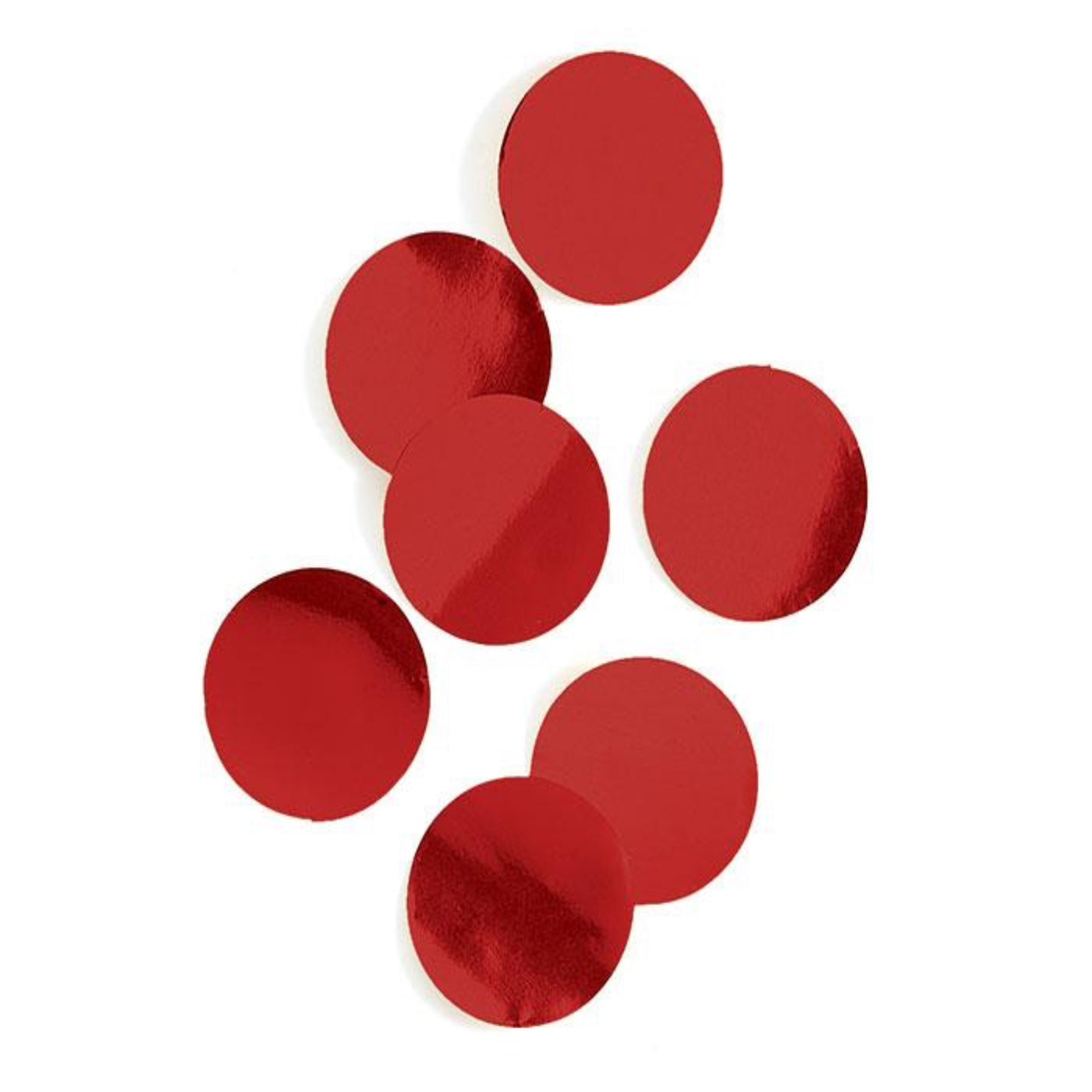 Red Foil Confetti Circles