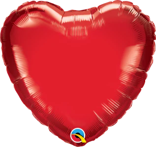 Solid Heart Shaped Helium Foil Balloons