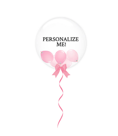 Personalized Pink Gumball Bubble Balloon