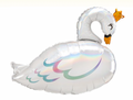 Swan with Crown Balloon (29 Inch)