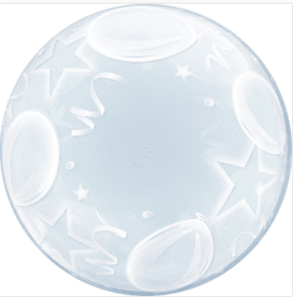Perfectly Round, Printed Deco Clear Bubble Balloon