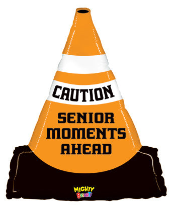 Senior Moments Over the Hill Caution Balloon