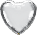 Silver Solid Jumbo Foil Heart Balloon (36 Inch)