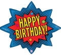 Happy Birthday Comic Book Burst (32 Inch)