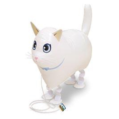 White Kitten Cat Walking Pet Balloon Toy