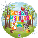 Happy Birthday Woodland Animals Balloon