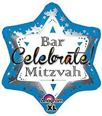 Celebrate Bar Bat Mitzvah Star Jr shape foil balloon Anagram – mitzvah celebration helium balloon