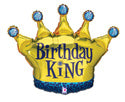 Birthday King Crown 36" Foil Balloon