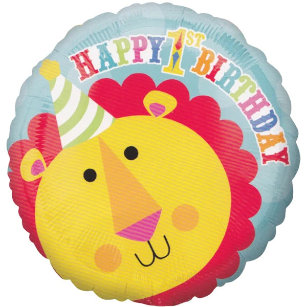 Fisher Price Circus Lion 1st Birthday Foil Balloon 18" (D)