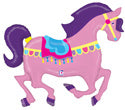 Pink Carousel Horse (D)